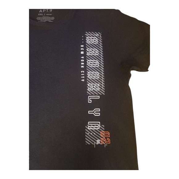 Apt. 9 Black Brooklyn New York Graphic Tee Men's Size XXL - Picture 6 of 9